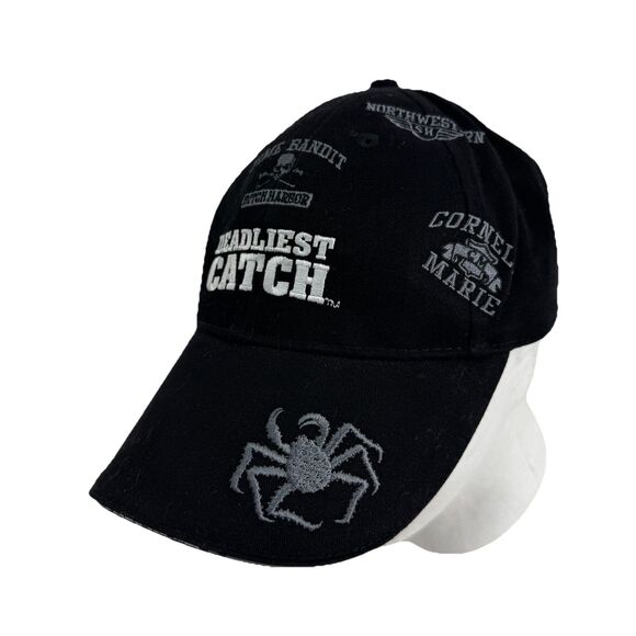 Deadliest Catch Ballcap Hat Black Strapback Cornelia Marie Alaska TV Embroidered - Picture 1 of 9